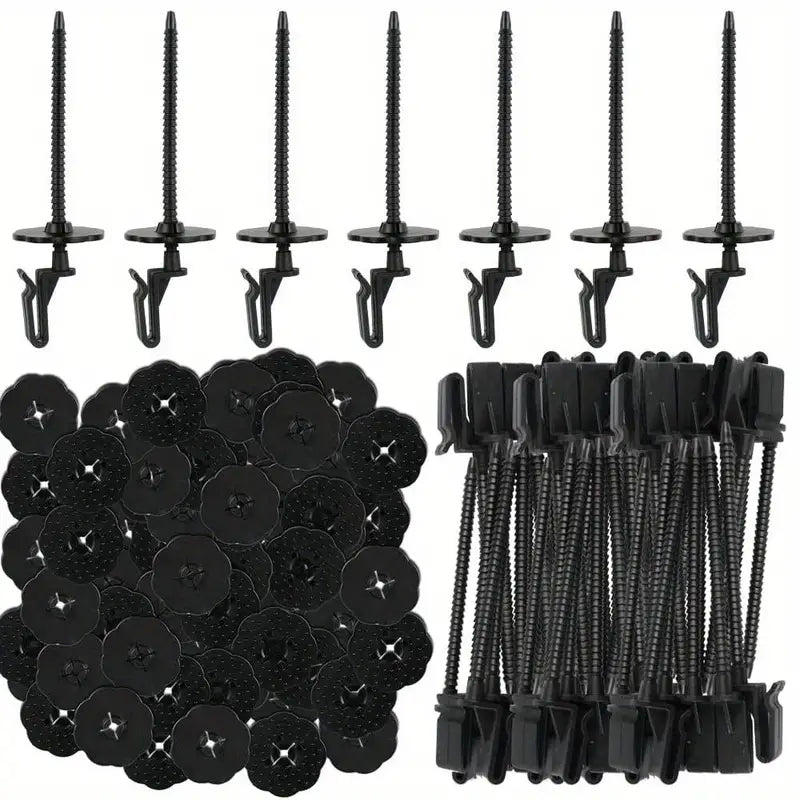Black Solar Panel Guard Mesh Clips With The Slide-on Washers For Fixing Solar Panel Mesh Pack Of 100