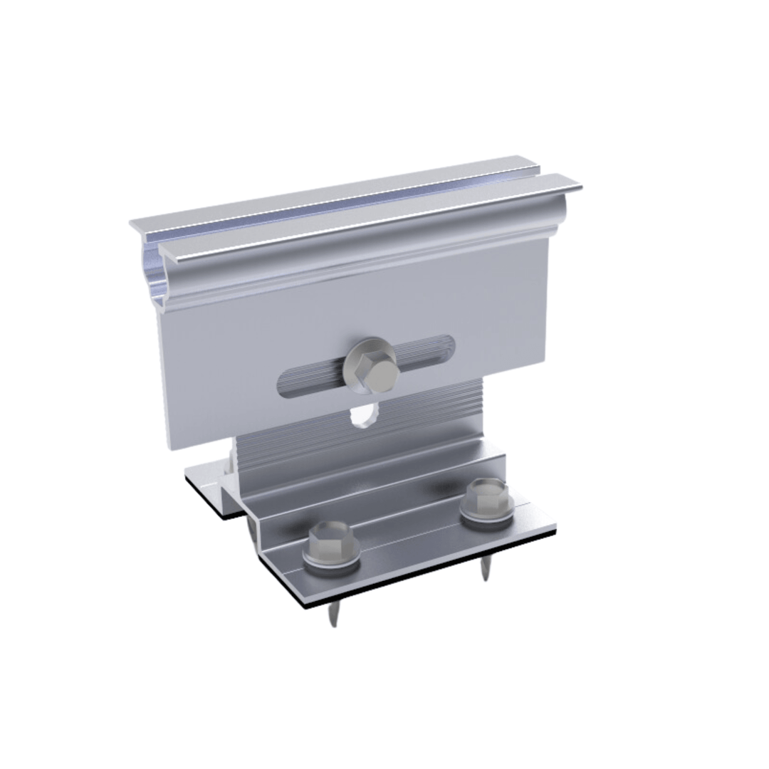 Maple Leaf Silver FixRL Railless Shingled/Metal Roof Solar Mounting Hardware - ASNZS1170, MCS, Intertek, SPAD Certified