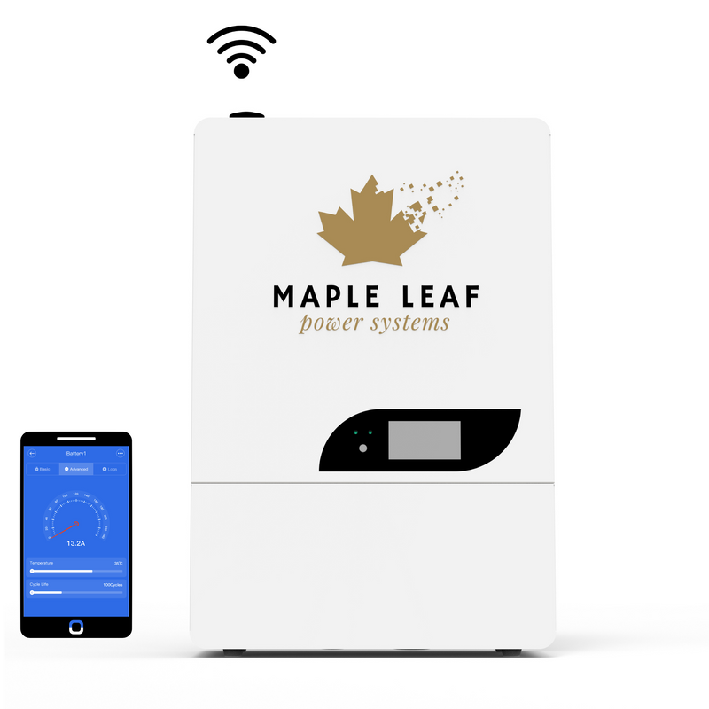 Maple Leaf Powerwall 48V100AH Battery - Home Back Up Battery Bank | UL Approved ESS Solution | CSA Recognized UL1973, UL9540A Approved