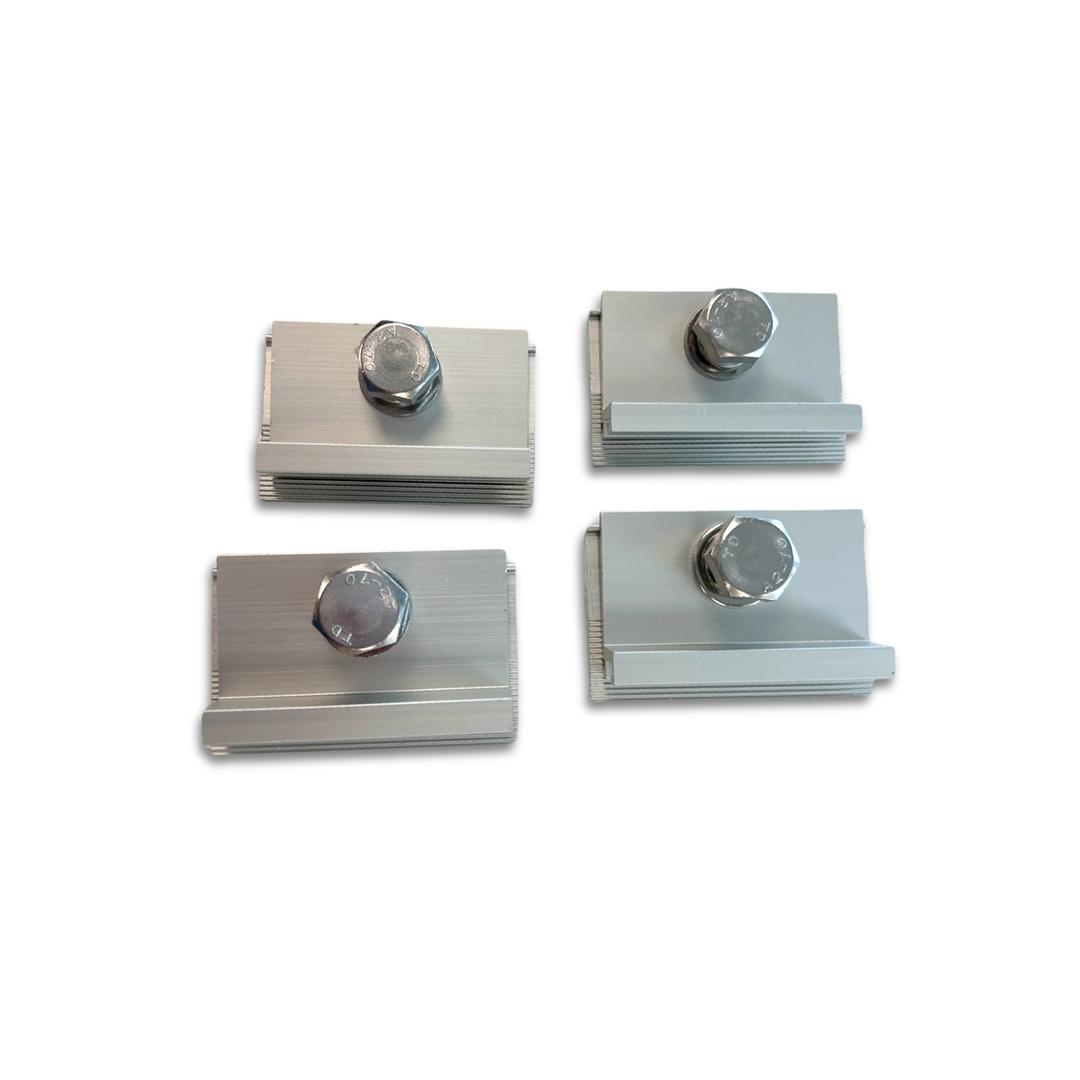 Additional Goose Mount Solar Panel Clamps | Set of 4 Clamps for Mounting 1 Panel