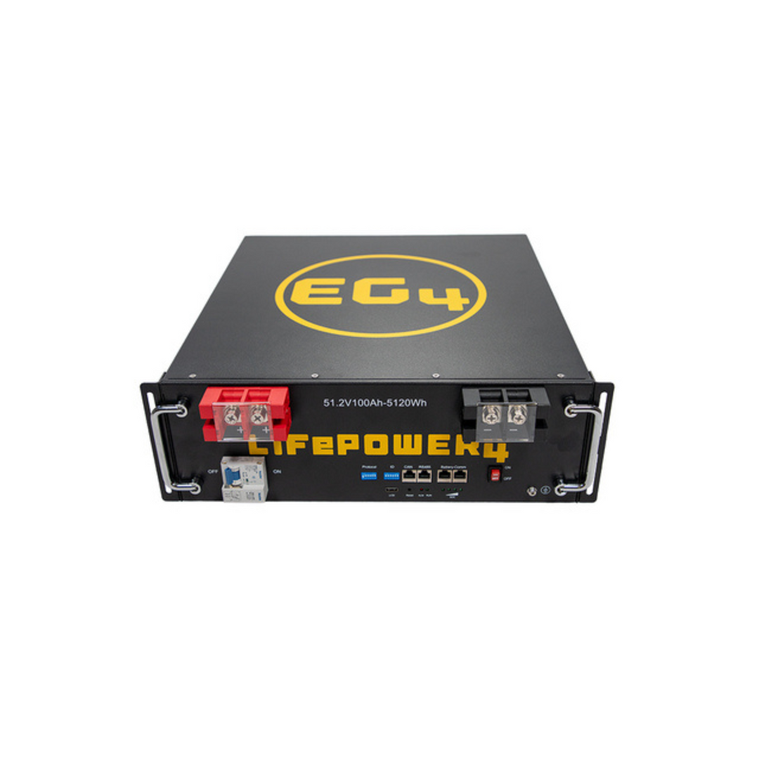 EG4 LiFePower4 48V 100Ah Lithium Battery | 5.12kWh LiFePO4 | 6,000+ Cycles | Scalable to 327kWh | 99% Efficiency | UL & ETL Certified | 10-Year Warranty