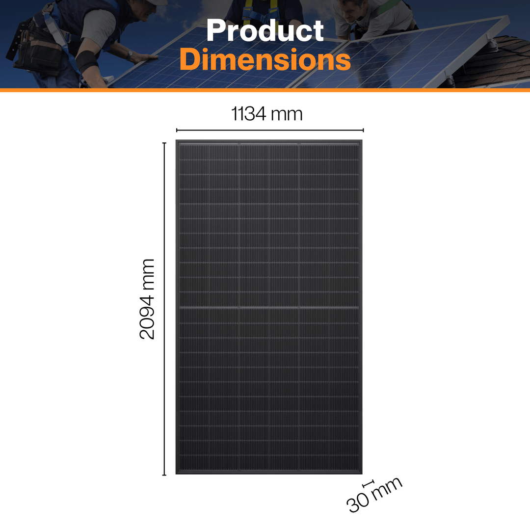 Maple Leaf 520W Monofacial Solar Panel - N-type TOPCon Full Black Solar Module | Aluminum Frame | IP68 Rated | Mc4 Connectors