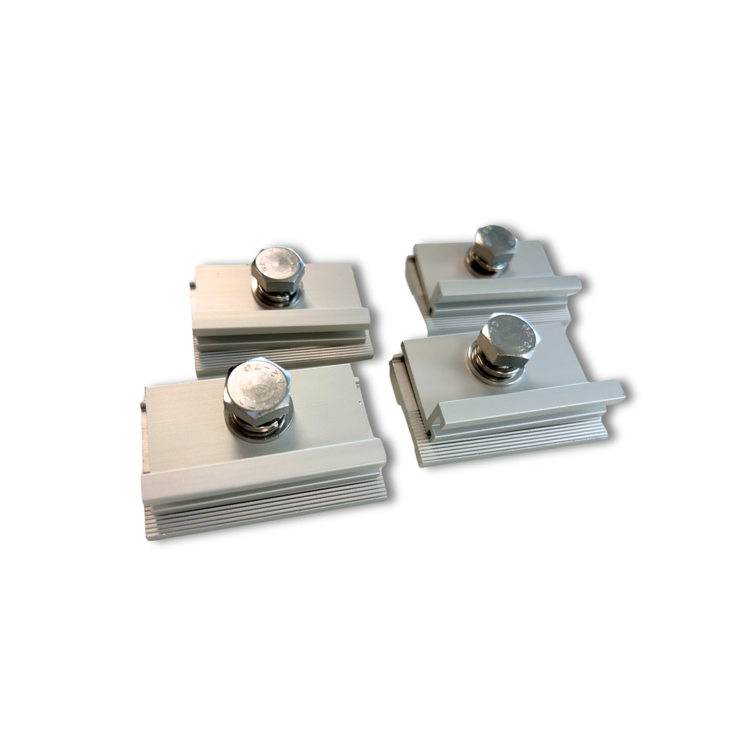 Additional Goose Mount Solar Panel Clamps | Set of 4 Clamps for Mounting 1 Panel
