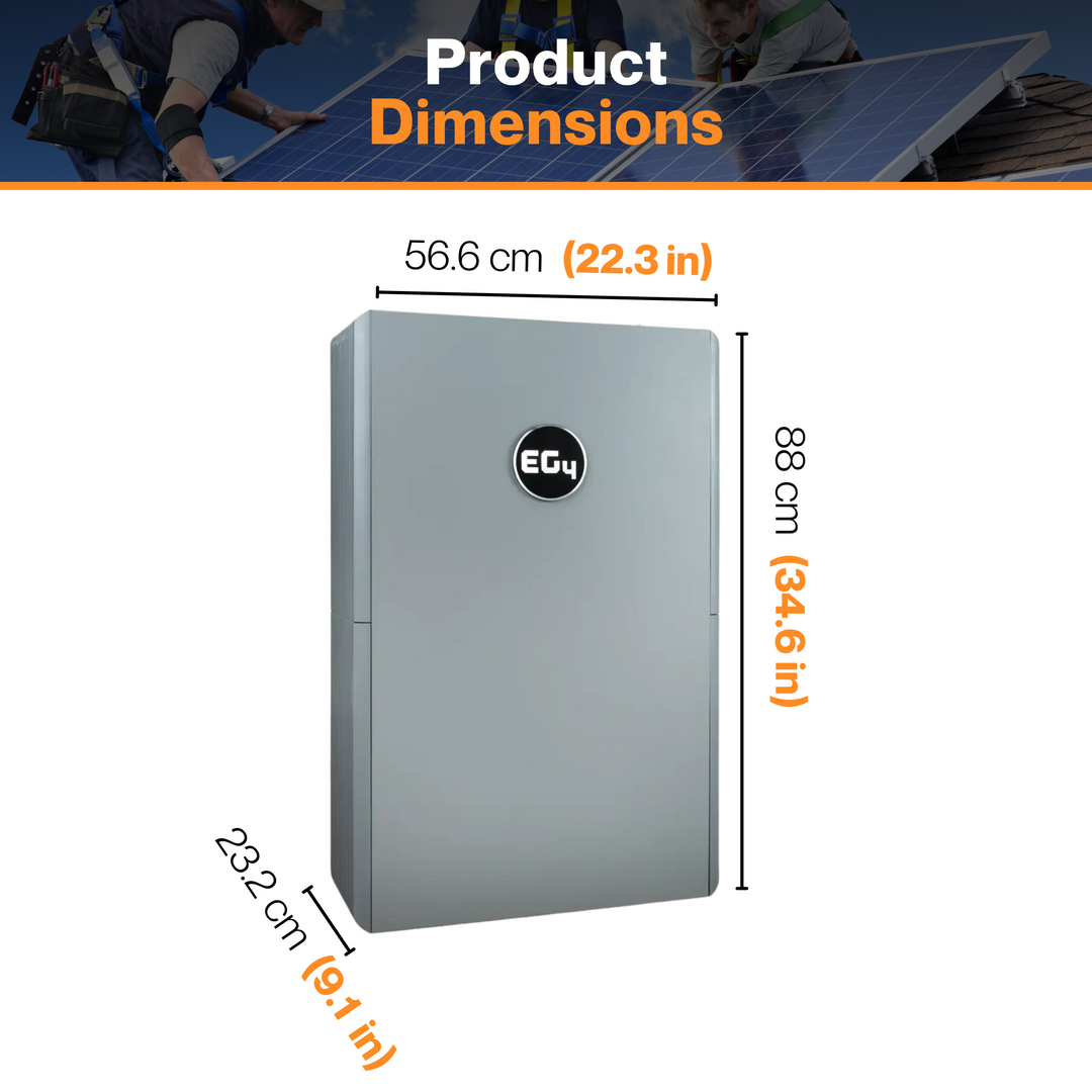 EG4® PowerPro WallMount AllWeather Lithium Battery - 48V 280Ah | 14.3kWh LiFePO4 | 200A BMS | 80% DOD | IP65 Ratings | UL1973 & UL9540A Certified