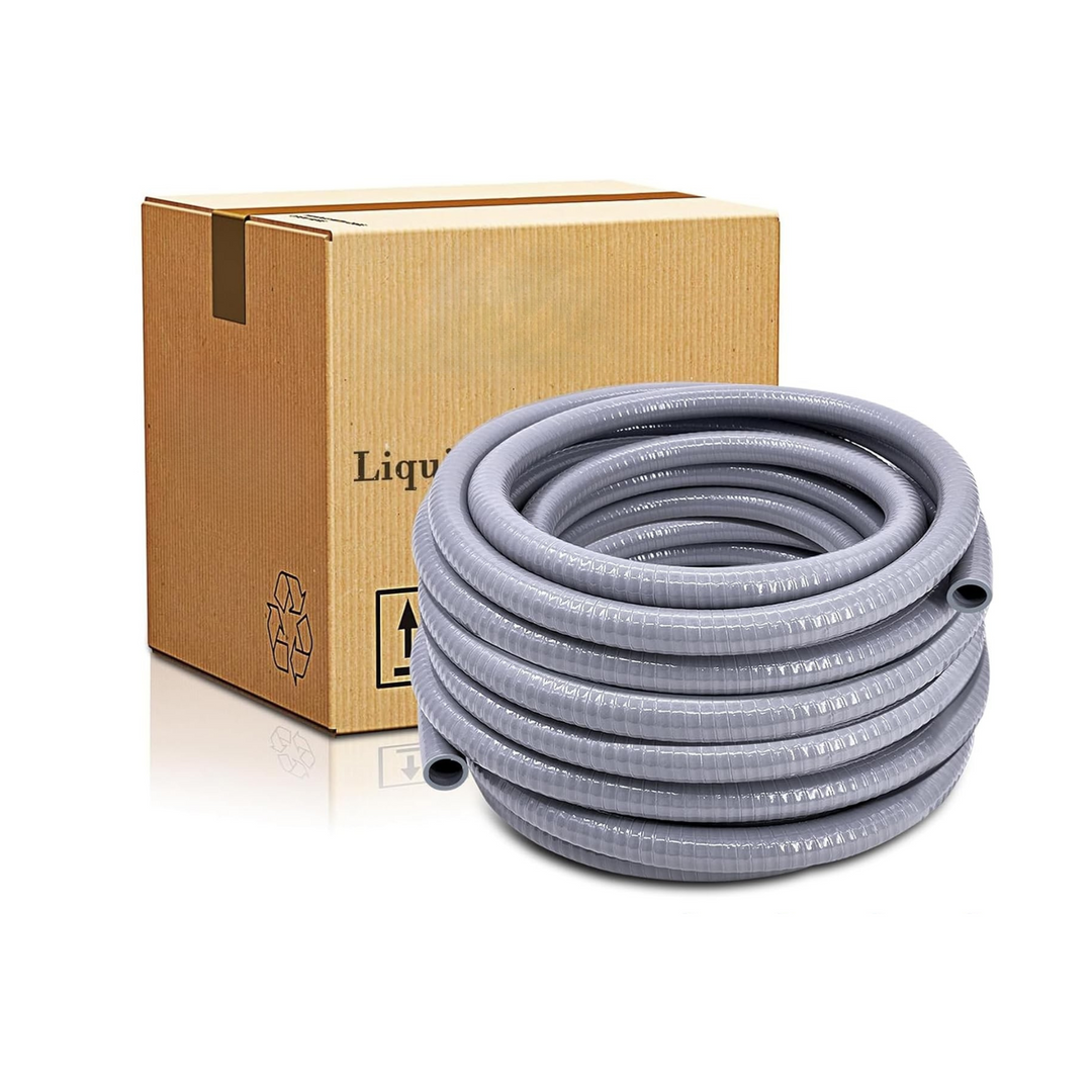 Non-Metallic Liquid-Tight Conduit | By-the-Foot | Flexible PVC Electrical Tubing | Weatherproof | Corrosion-Resistant | Outdoor & Direct Burial