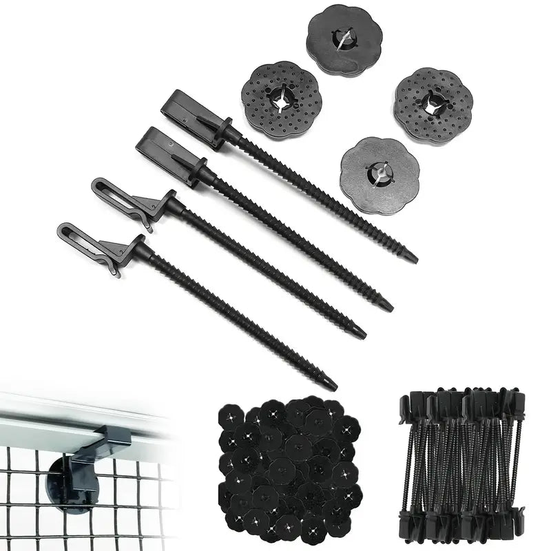 Black Solar Panel Guard Mesh Clips With The Slide-on Washers For Fixing Solar Panel Mesh Pack Of 100