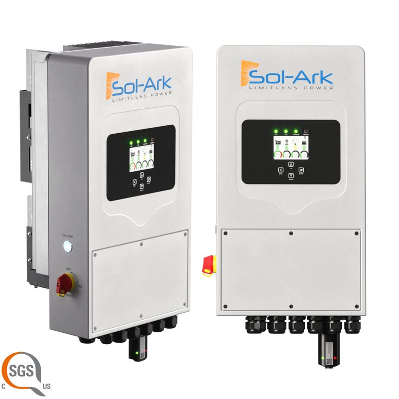 Sol-Ark 5k-1P Hybrid Inverter - Single Phase Inverter |10kw Solar Input (500VOC) | 2MPPT Controllers | For Off Grid Uses