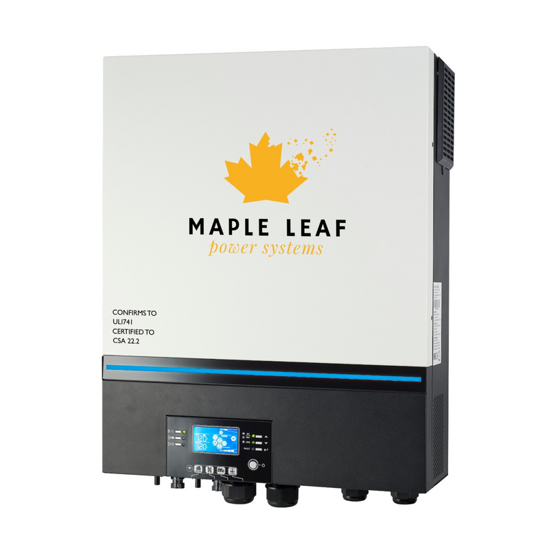 Maple Leaf 6500EX-48 Off Grid Solar Inverter - 48v 110vac | 2 Units For 220vac | Dual MPPT Solar Charger 120A | CSA Approved