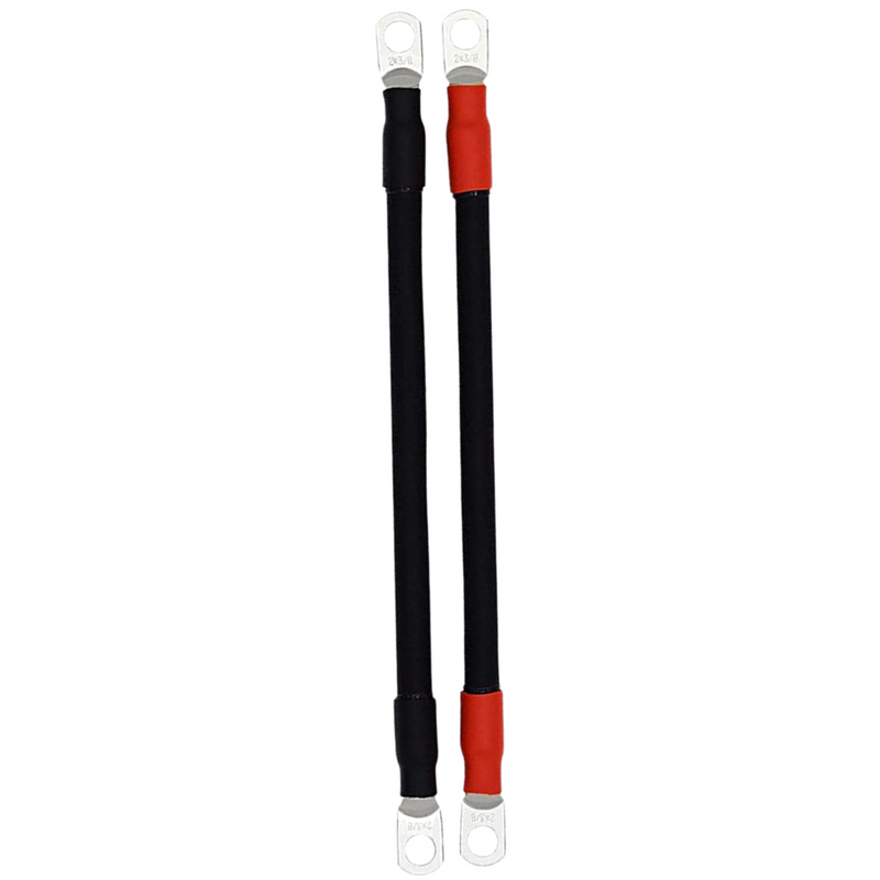 2 AWG Solar Battery Jumper Cable - Battery Cable 2awg | Tinned Copper | 125ah | Red and Black 1FT Each