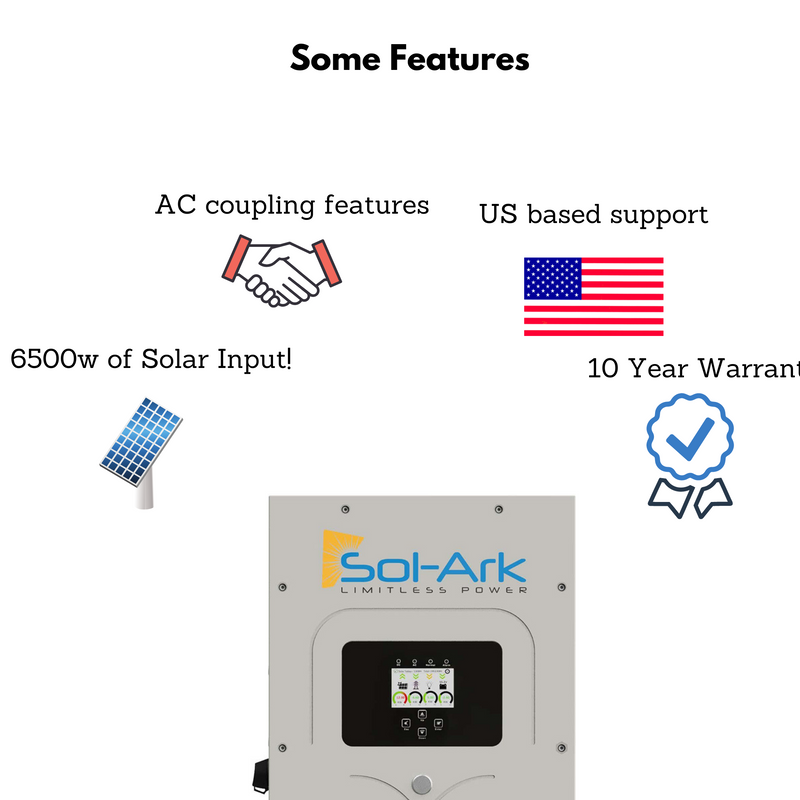 Sol-Ark 12K Hybrid Inverter -  All In One Inverter | W/ Max PV Of 13000w