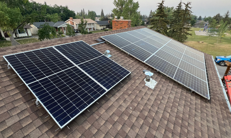 Solar Project: Isauro's 12-Panel Grid-Tied Setup in Calgary, Alberta