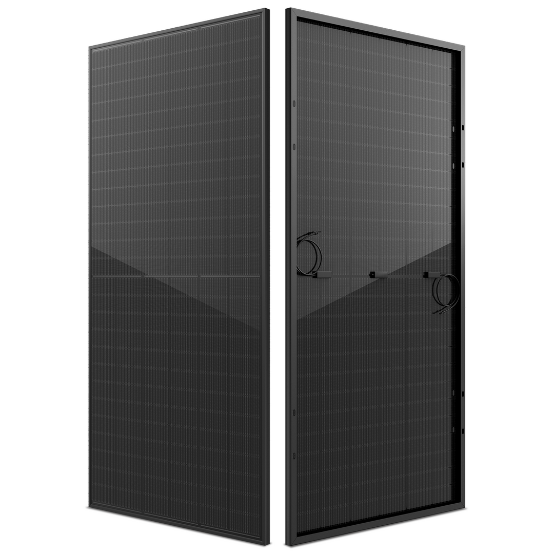 Maple Leaf 640W 5N N-Type TOPCon Bifacial Dual Glass Ultra Black Solar Panel (PALLET OF 36) | High-Efficiency N-Type Solar Module with 30-Year Power Warranty