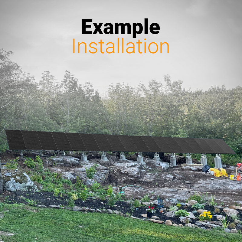 Maple Leaf Goose Ground Mount Bundles | Angle-Adjustable Solar Power Ground Mount Base Kits with Hurricane Upgrades | Bundles for 3, 4, and 6 Solar Panels