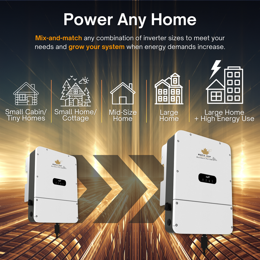 Maple Leaf Northern Fox H1&AC1 Split-Phase Hybrid Inverter (HUB Version) | UL & IEEE Certified | Off-Grid & Grid-Tied | Type 4X Outdoor Rated