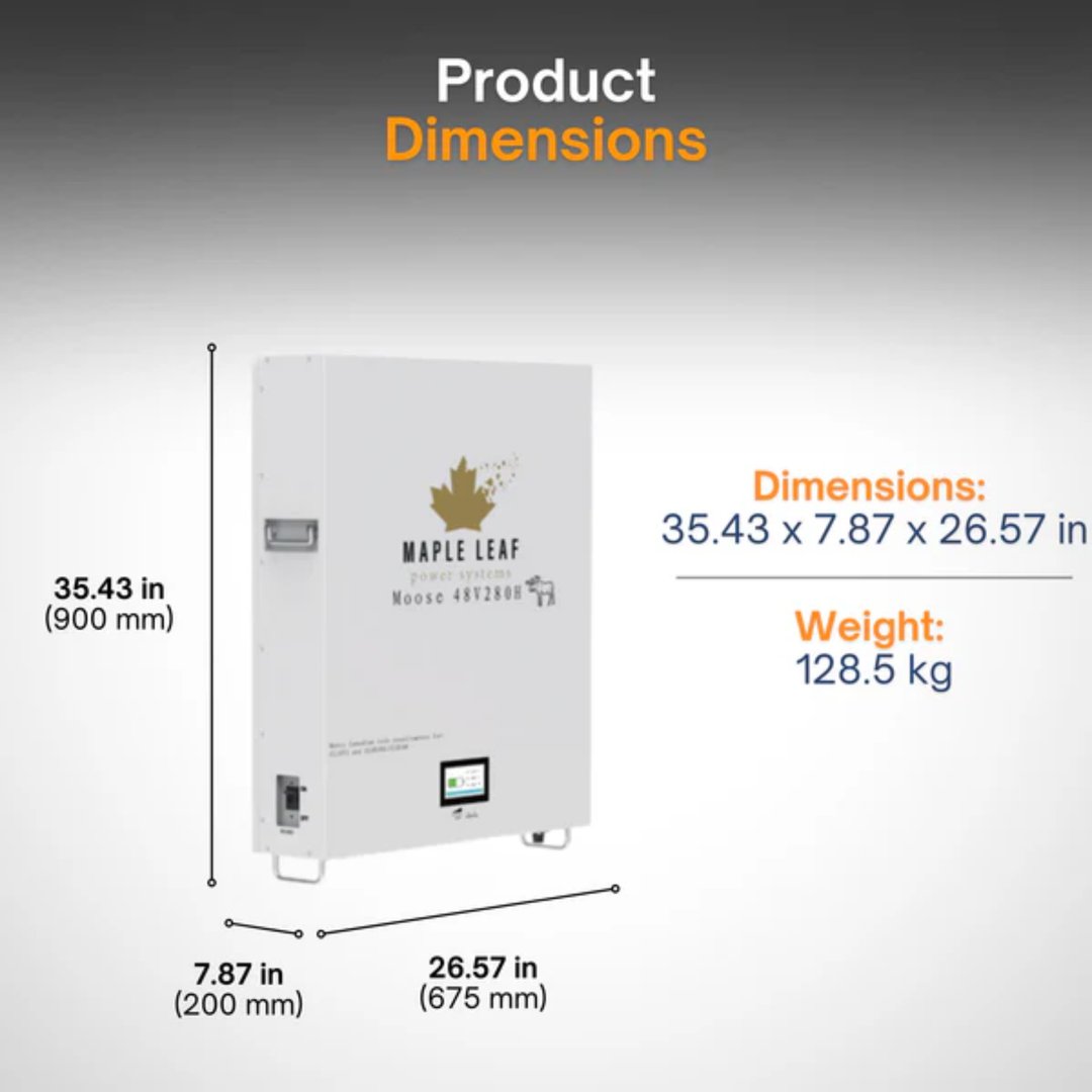 Luxpower 18Kpv Solar Inverter & Maple Leaf 48V280AH [Heated] Battery Pack - Hybrid & Off-Grid Solar Inverter ESS Battery Solution | UL9540A, UL9540 Certified