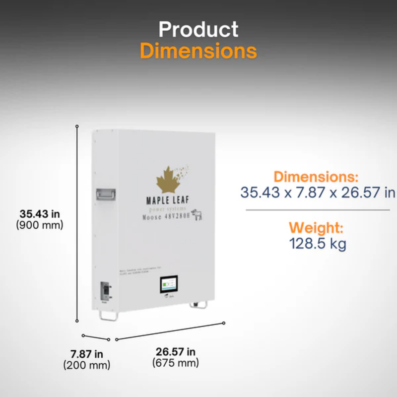 Luxpower 18Kpv Solar Inverter & Maple Leaf 48V280AH [Heated] Battery Pack - Hybrid & Off-Grid Solar Inverter ESS Battery Solution | UL9540A, UL9540 Certified