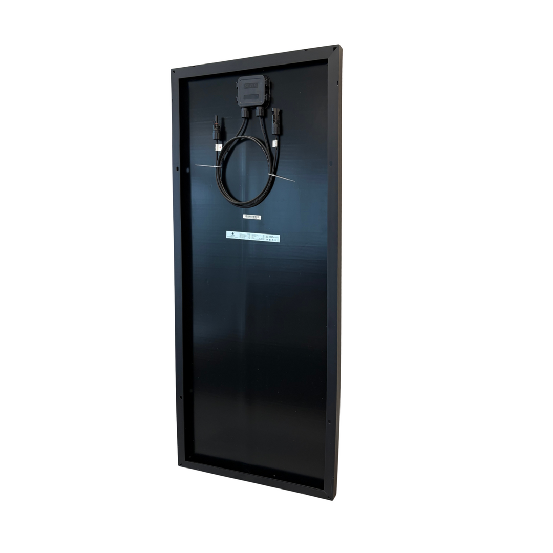 Maple Leaf 100W Mono Rigid Solar Panel - All Black | W/ IP67 Junction Box & IP67 MC4 Cable | Lightweight With Monocrystalline Cells