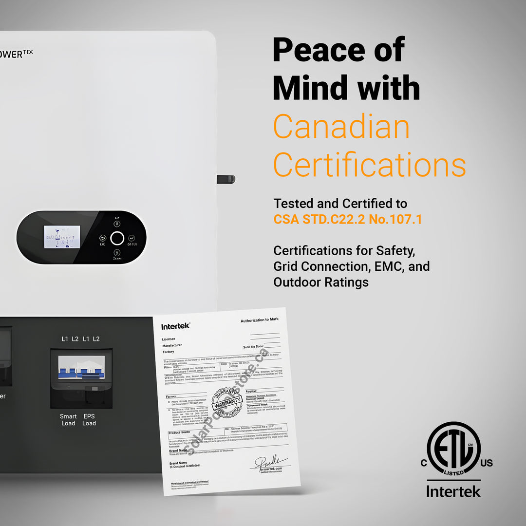 Luxpower Off Grid Split Phase Inverter 12KW(SNA-US-12K) - 12000 XP -MPPT Ranges 120V~440V | AFCI Protection | Remote Monitoring | IP20 Rating | UL & CSA Listed