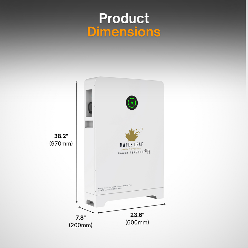 Luxpower 18Kpv Solar Inverter & Maple Leaf 48V280AH [Heated] Battery Pack - Hybrid & Off-Grid Solar Inverter ESS Battery Solution | UL9540A, UL9540 Certified