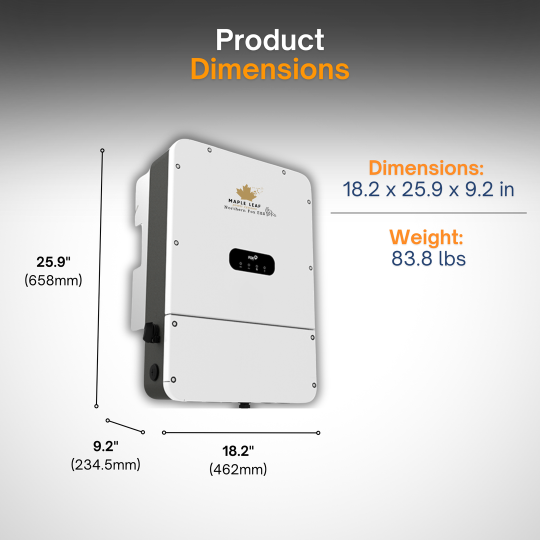 Maple Leaf Northern Fox H1&AC1 Split-Phase Hybrid Inverter (HUB Version) | UL & IEEE Certified | Off-Grid & Grid-Tied | Type 4X Outdoor Rated