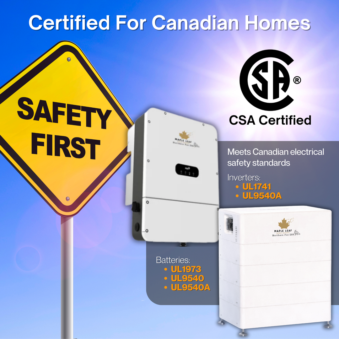 Maple Leaf Northern Fox Solar Battery & 9.6kW Hybrid Inverter Kit | 8kW to 28kW Expandable Energy Storage System
