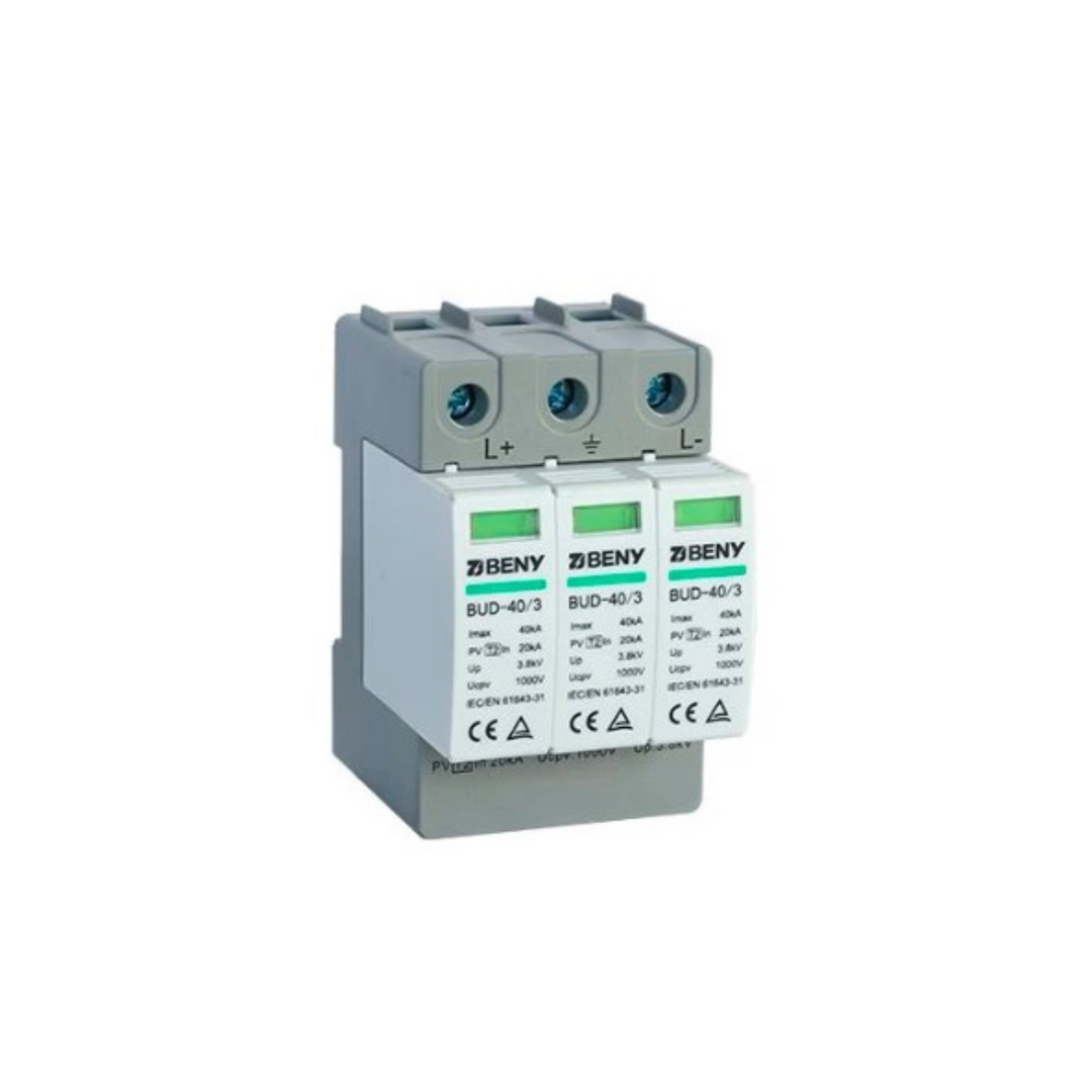 DC Surge Protector BUD-40/3 1000VDC - Surge, Lightning & Over Voltage Protection | Suitable for all PV | IP20 Ratings | 40°C ~ +85°C | UL, CE & TUV Certified