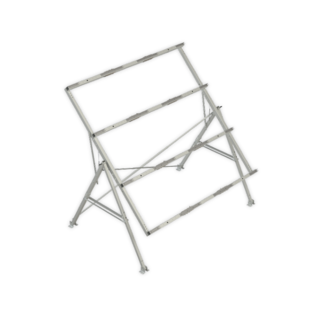 Kinetic Season Adjustable Solar Ground Mount Gen 3 | Heavy-Duty Galvanized Steel & Aluminum Solar Panel Racking System | 0°–60° Adjustable Tilt | CSA & UL Certified | All-Season Ground Mount Kit