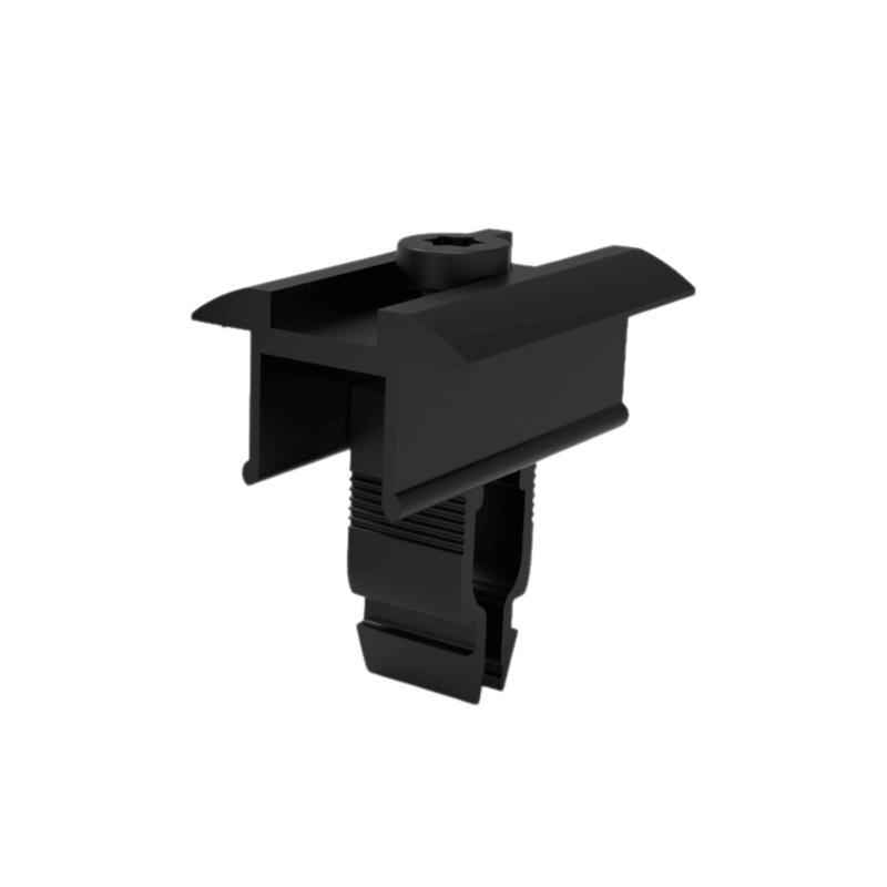 Maple Leaf Black Mid Clamp - Anodized Aluminum 6005-T5 | Click-in Mechanism