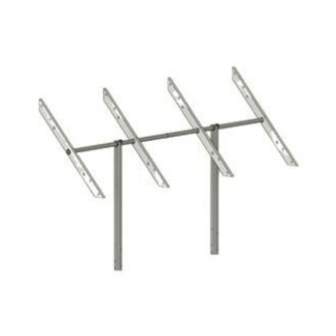 IntegraRack IR-G3 Three Solar Modules Adjustable Racking System - Twin Pole Ground Mount Frame | 6061-T6  Aluminum | 150mph Wind Load | 0°-45° Angle Adjustment | UL 2703 & Bonding Certified