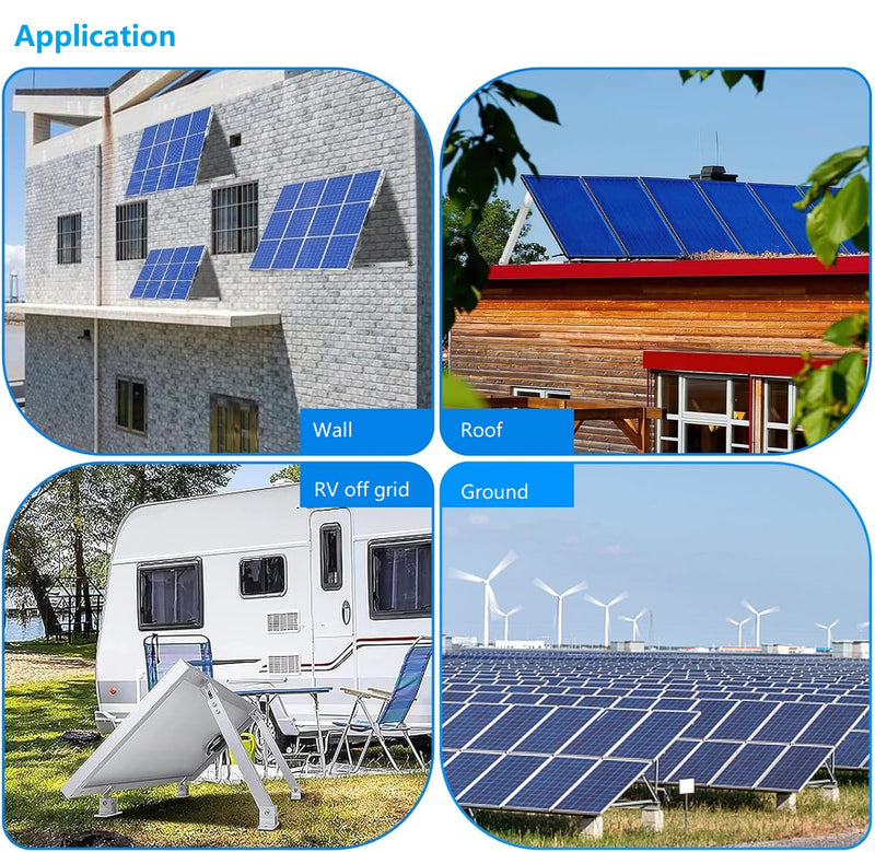 Maple Leaf Solar Panel Mounting Kit | 15–30° Adjustable Tilt Brackets for RV, Roof & Off-Grid Use |  Heavy-Duty Aluminum, Waterproof, Easy Install