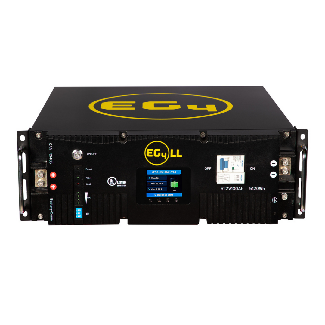 EG4® LL-S Lithium Server Rack Battery - 48V 100AH | LiFePo4 Cell | 64 Batteries in Parallel | 80% DOD | IP20 Ratings | UL1973 & UL9540A Certified