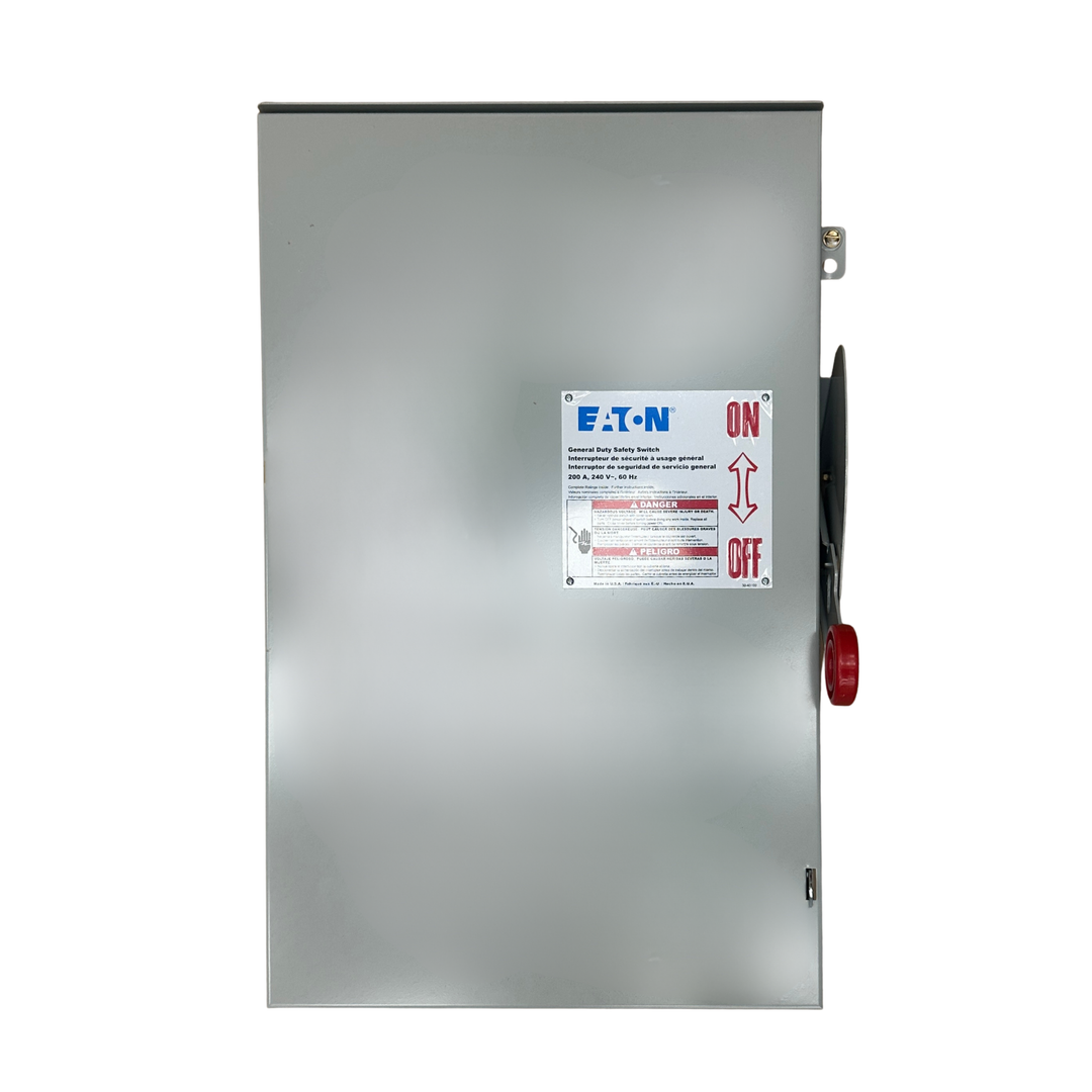 AC Disconnect Switch | 60A, 100A,200A | Eaton General Duty Cartridge Fuse Safety Switch - NEMA 3R Enclosure | Painted Galvanized Steel | Fusible With Neutral | Class H Fuse | UL Listed