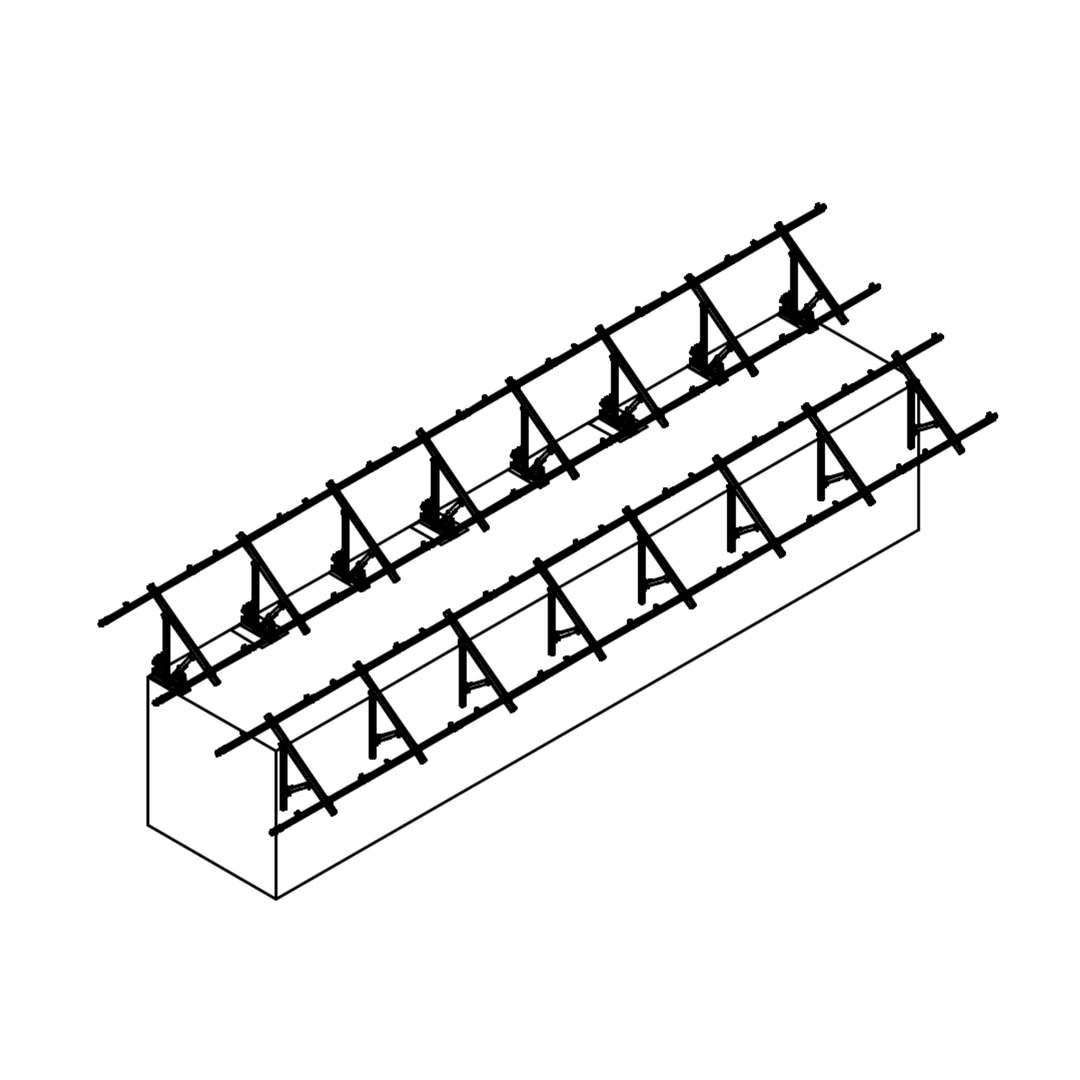 40ft Shipping Container Solar Panel Mounting System | Maple Leaf Goose Mount Angle-Adjustable Design | Off-Grid Power, Portable Power, Residential / Commercial