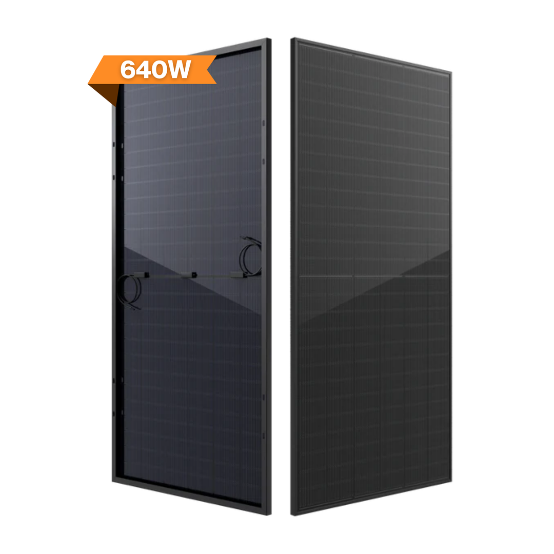Maple Leaf 640W 5N N-Type TOPCon Bifacial Dual Glass Ultra Black Solar Panel | High-Efficiency N-Type Solar Module with 30-Year Power Warranty