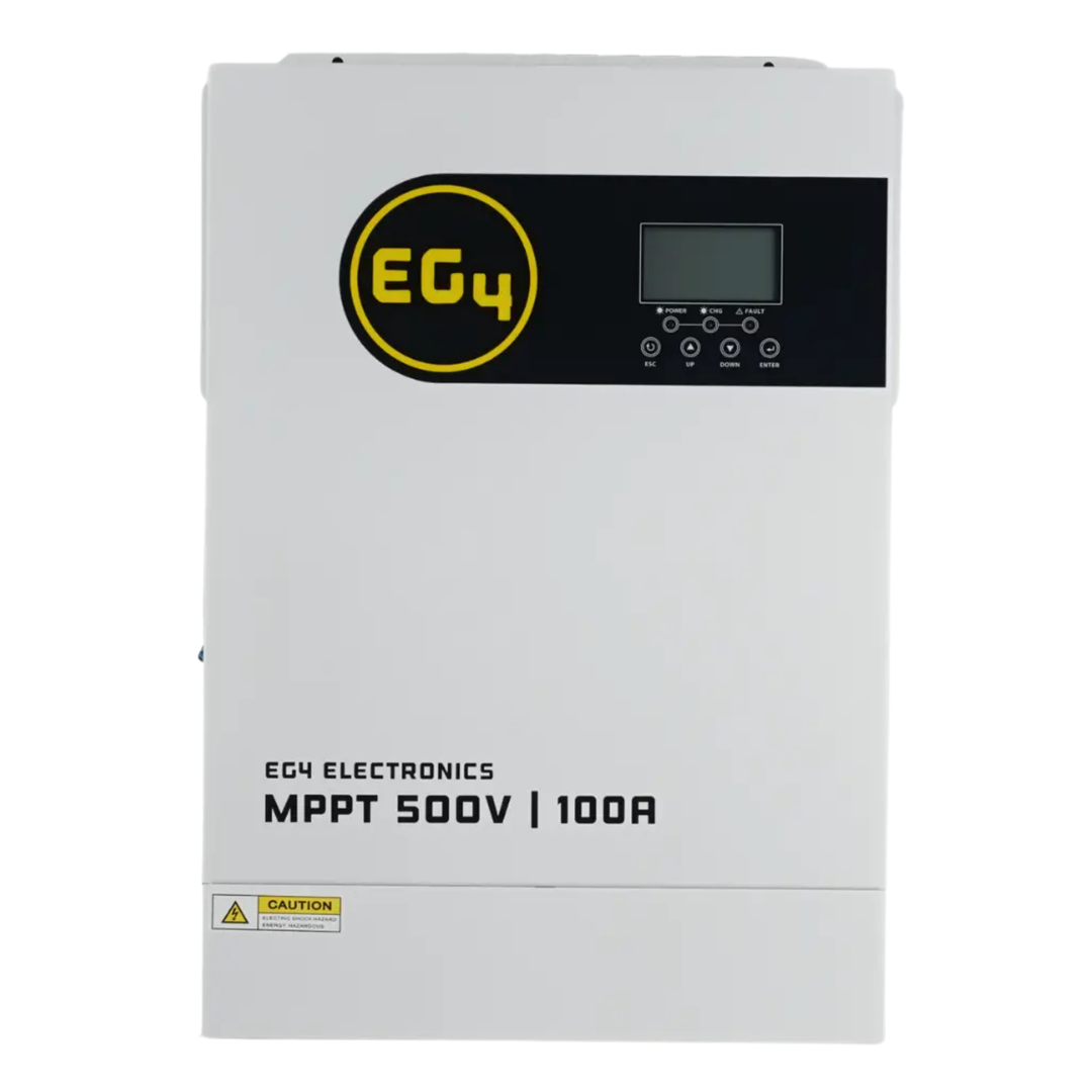 EG4® MPPT100-48HV Solar Charge Controller – 500VDC 100A | 94% Max. Charge | Wide MPPT | Built-in Breaker | User-Defined | BMS Comm. | IP21 Rating