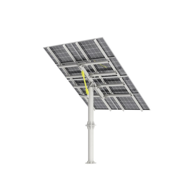 Maple Leaf North Pole Mount - System For 8 Solar Panels |14 Feet Height | W/ Angle Adjustment | PENG Certificate | Fits Panels Up To 600w