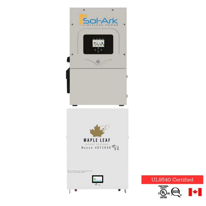 Sol-Ark 12Kpv And Maple Leaf 48V280AH [Heated] Battery Pack – For Hybrid System & Off Grid System | ESS Battery Solution | UL9540A, UL9540 Certified