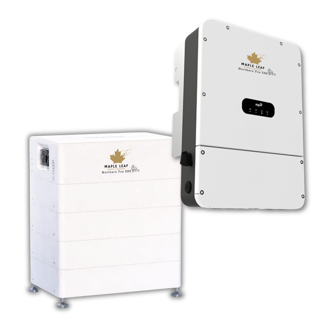 Maple Leaf Northern Fox FLEX Hybrid Solar Inverter & Modular Battery Kits | 9.6kW or 11.4kW Inverter | 8kW to 28kW Expandable Energy Storage System | Optional Fox ESS Hub G2 Smart Energy Management