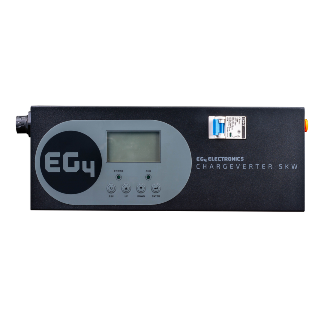 EG4® Chargeverter - GC | 48V100A Battery Charger | 5120W Output | 240/120V Input | Weather Resilience | Built-In Breaker | LCD Interface | IP21 Rating