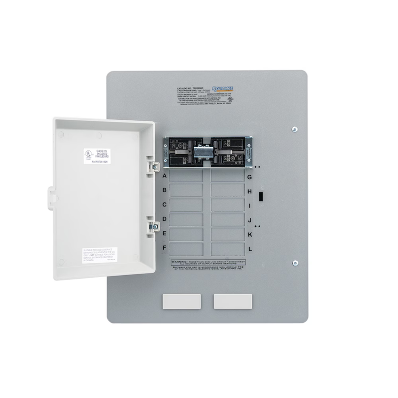 Reliance Controls TRK Series Manual Transfer Panel – 12/20 Circuit Indoor Metal Transfer Switch for Generator Backup Power | TRK0606D (60A/60A) & TRK1006D (100A/60A)
