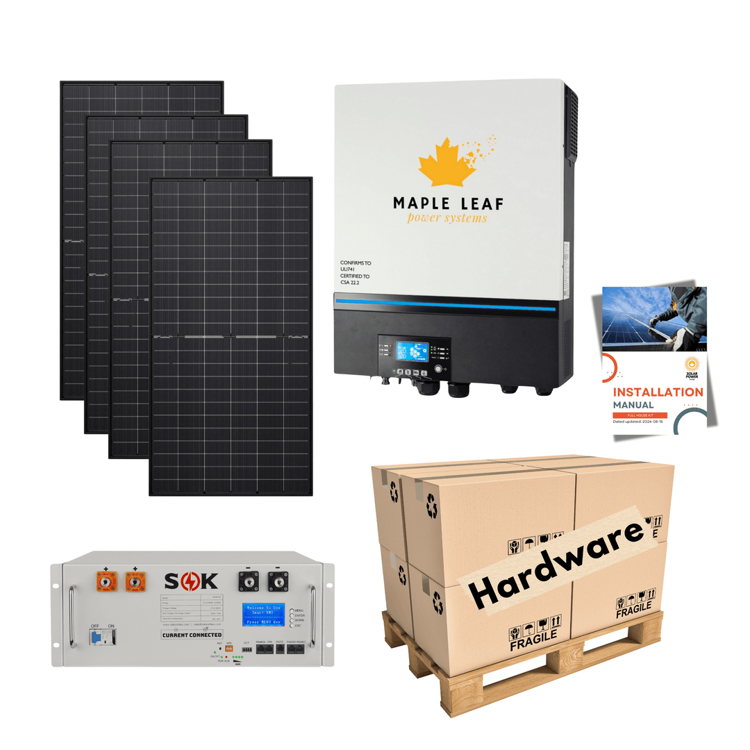 48v 6500EX Maple leaf Solar Kit - Optional Split Phase [120/240] | SOK Battery Version | Perfect For On-grid & Off-grid Systems