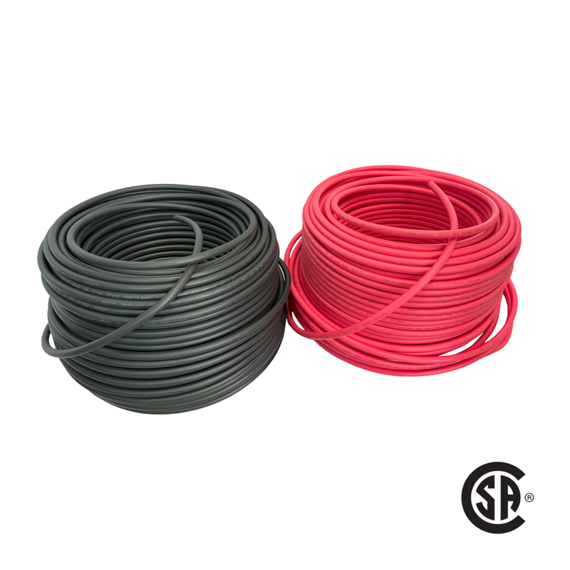 Maple Leaf 6AWG 200Ft, 300Ft Solar Extension Cable - Tinned Copper Wire | From RVs To Automotives | For Both Indoor & Outdoor | CSA Certified