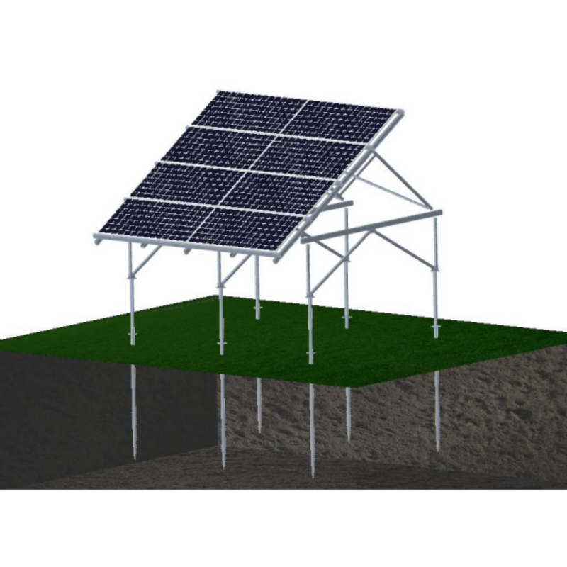 Maple Leaf 8 Panel Solar Ground Mount – Optimal Angle Adjustable | Easy Installation | Perfect for Winter & Summer