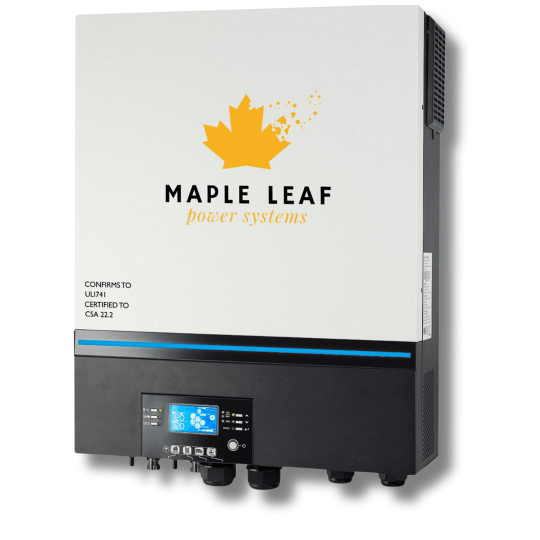 Maple Leaf 6500EX - 48 Off Grid Solar Inverter - 500 VOC | 48v 110vac | 2 Units For 220vac | Dual MPPT Solar Charger 120A | CSA Approved