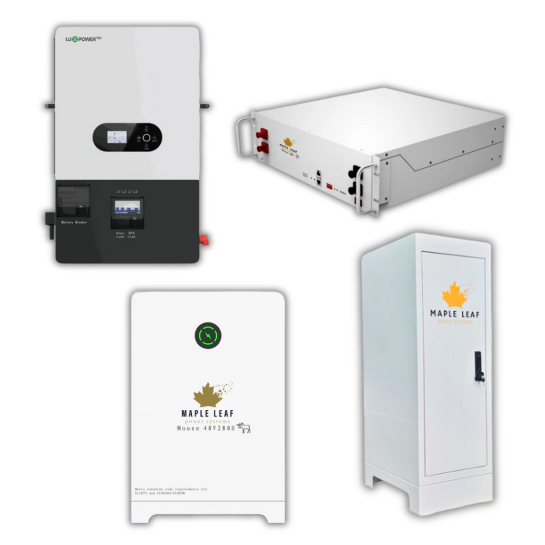 Maple Leaf ESS Backup Kits | Luxpower SNA 12K Inverter | Moose & Beaver Battery Options | Off-Grid and Hybrid Ready