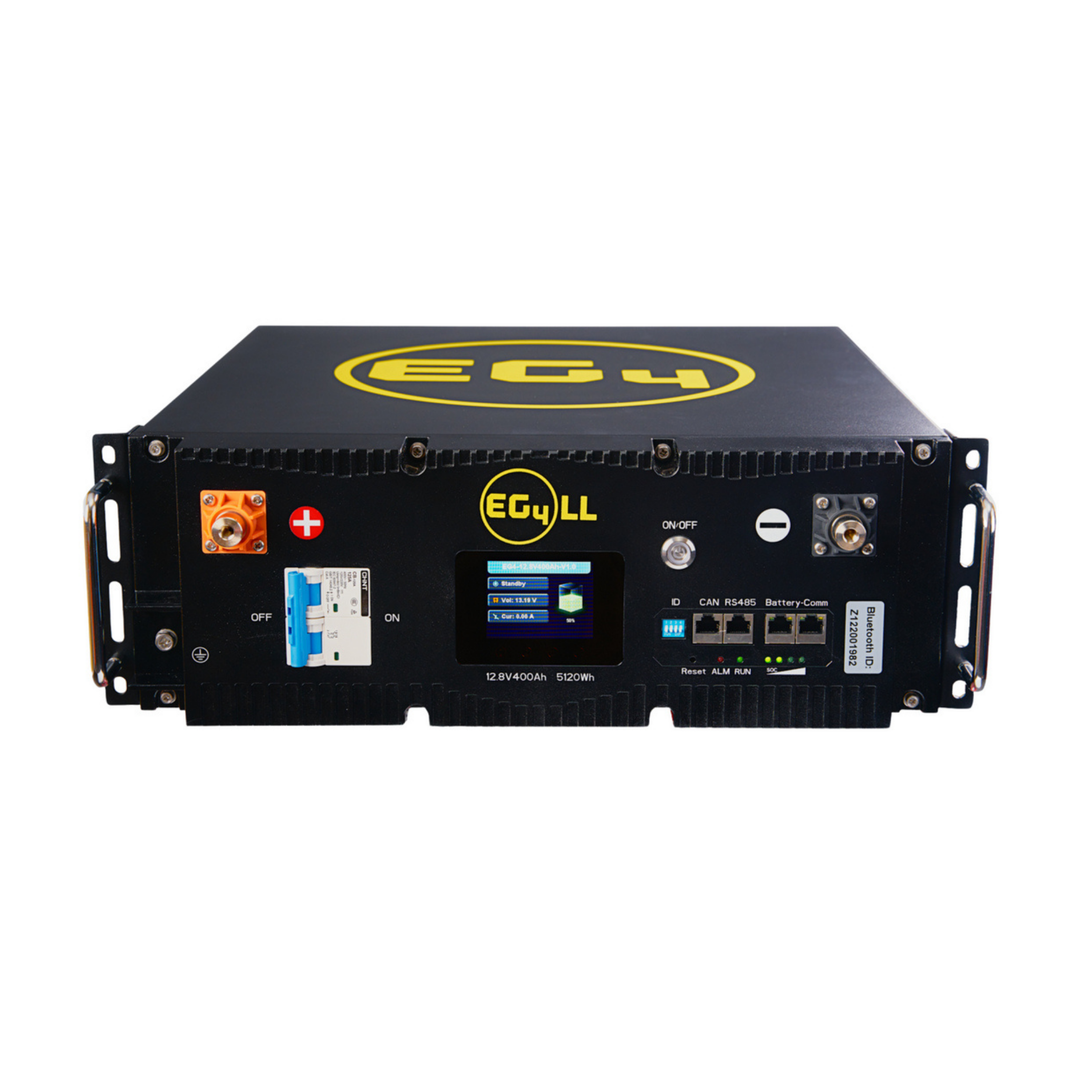 EG4® LL Lithium Server Rack Battery (V2) - 12V 400AH | LiFePo4 16-Cell | 200A BMS | W/ Fire Arrestors | 16 Batteries Parallel | 80% DOD | IP20 Ratings