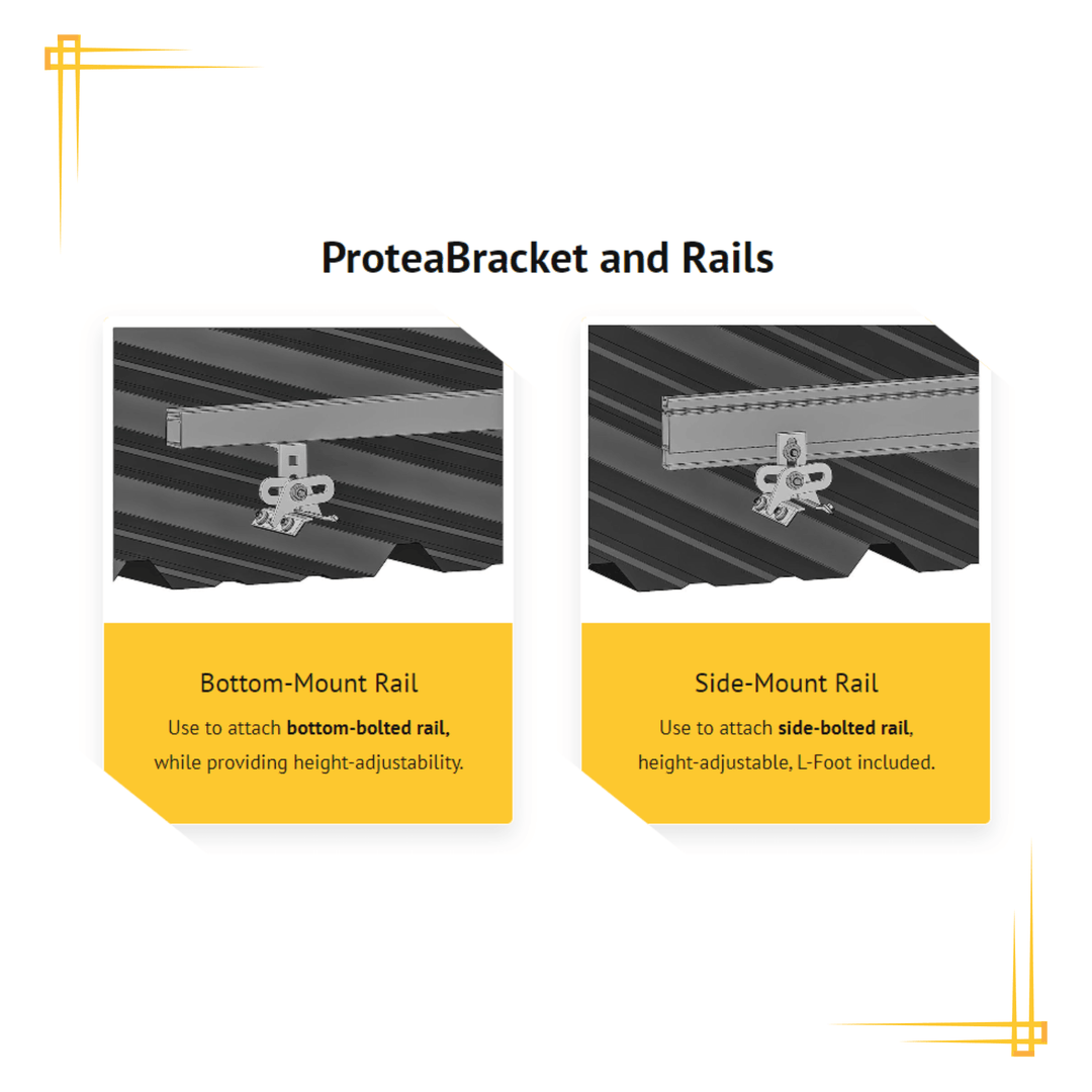 S-5! ProteaBracket-34% Lightweight-Face-Fastened - Trapezoidal-Rib Metal Roof Brackets