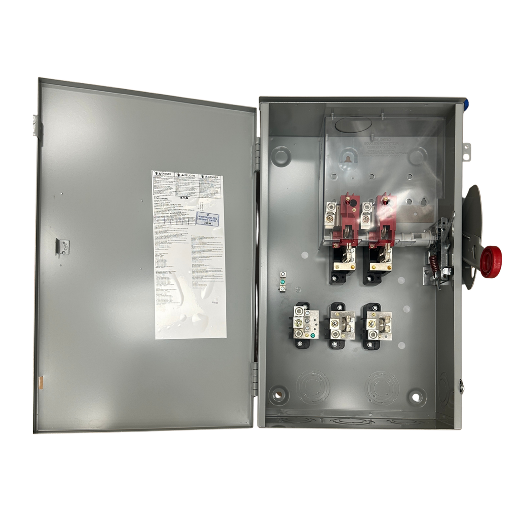 AC Disconnect Switch | 60A, 100A,200A | Eaton General Duty Cartridge Fuse Safety Switch - NEMA 3R Enclosure | Painted Galvanized Steel | Fusible With Neutral | Class H Fuse | UL Listed
