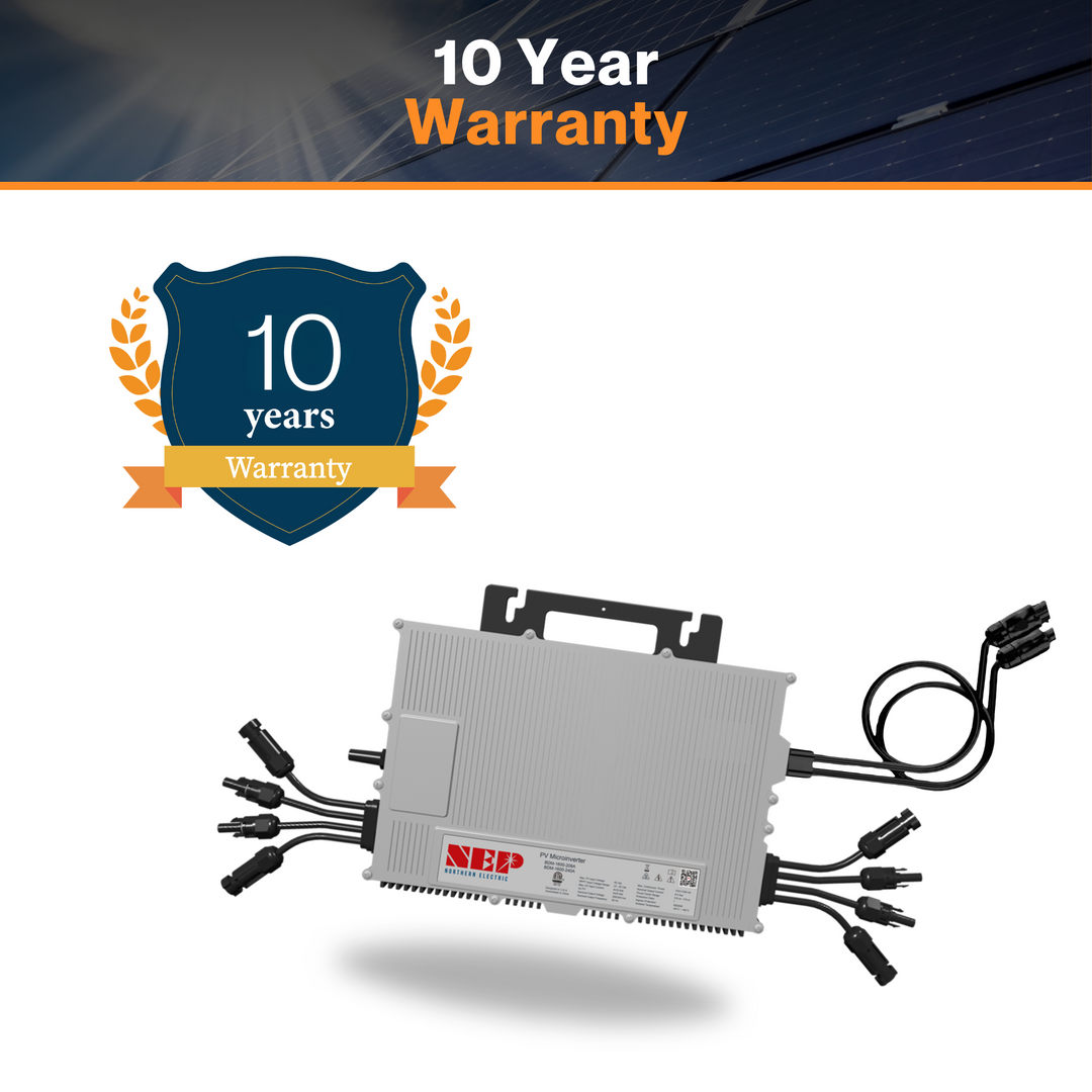 NEP Quadruple Inverter 1600W - Arc-Fault Protection | 97.3% High Efficiency | NEMA-6  IP66 & IP67 Rating | -40°C To +85°C | UL1741 & IEEE1547 Certified