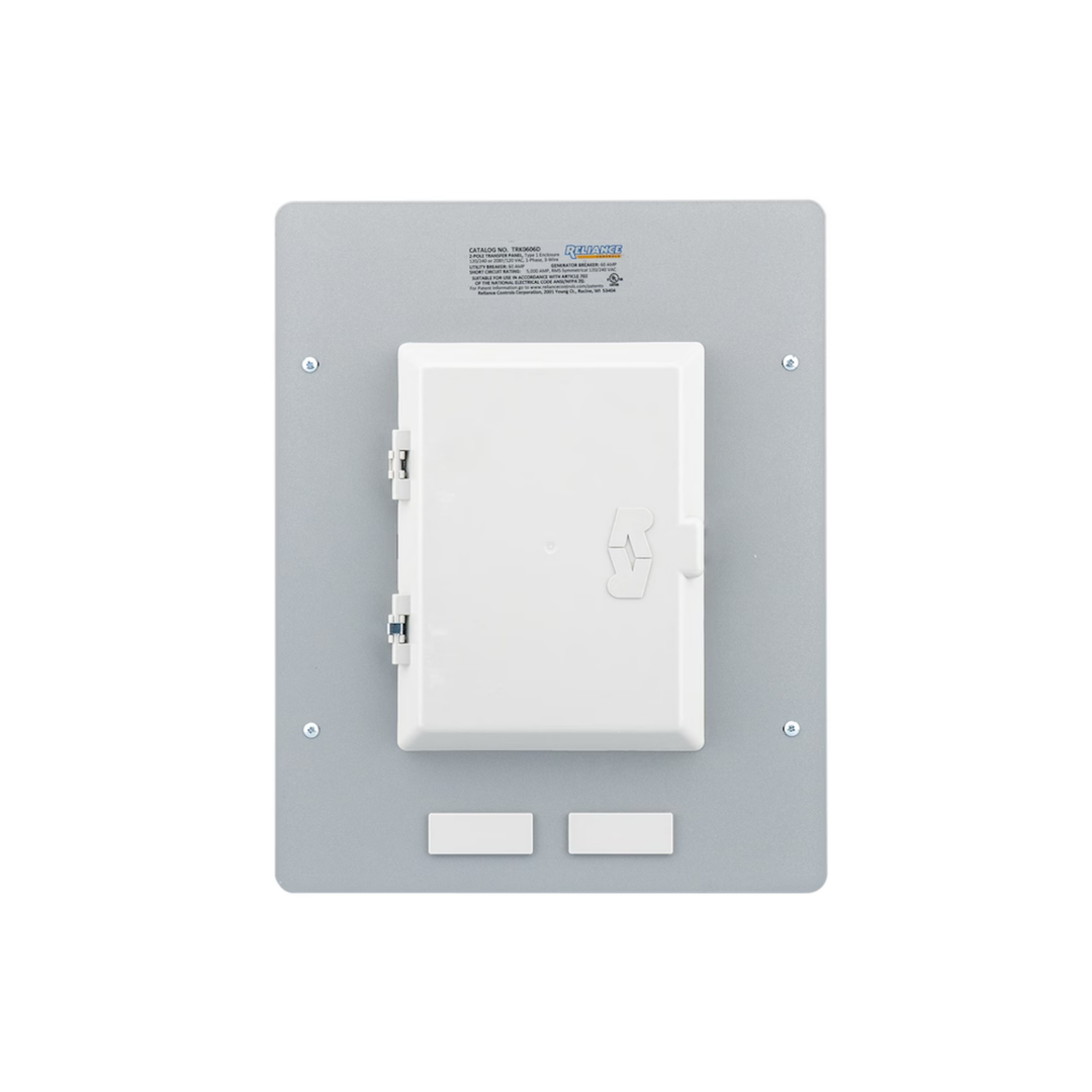 Reliance Controls TRK Series Manual Transfer Panel – 12/20 Circuit Indoor Metal Transfer Switch for Generator Backup Power | TRK0606D (60A/60A) & TRK1006D (100A/60A)